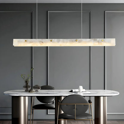 Modern Gold Metal Rectangle Kitchen Island Pendant Light