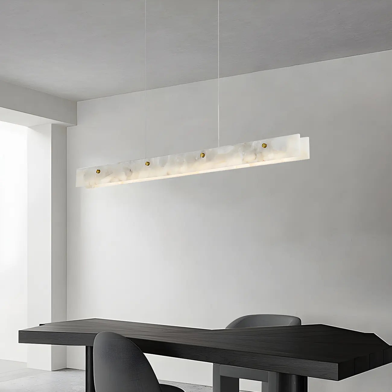 Modern Gold Metal Rectangle Kitchen Island Pendant Light