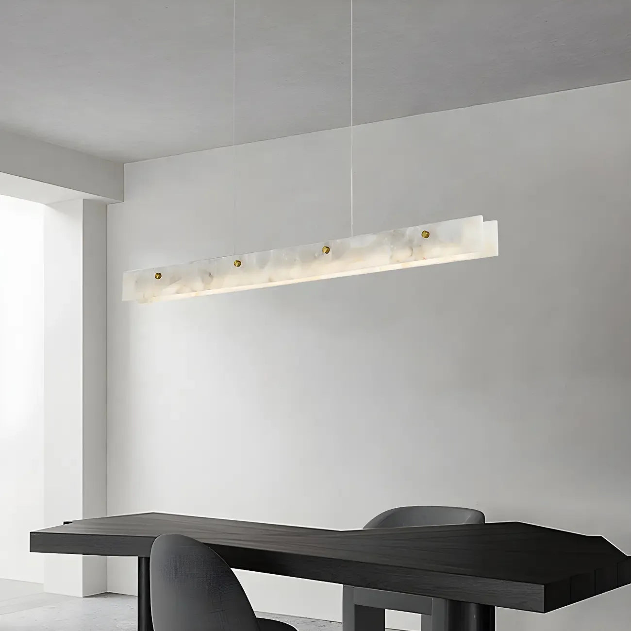 Modern Gold Metal Rectangle Kitchen Island Pendant Light