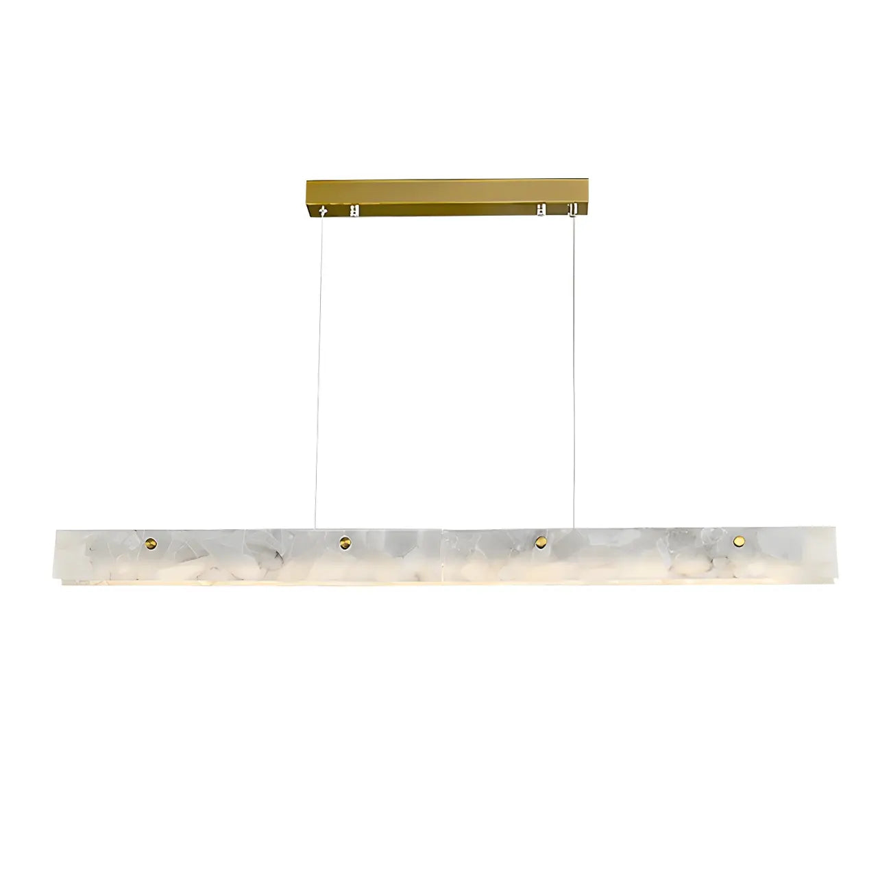 Modern Gold Metal Rectangle Kitchen Island Pendant Light