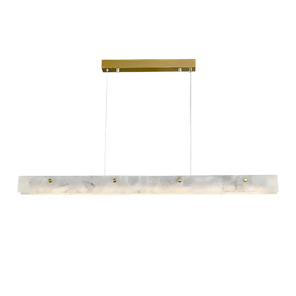 Modern Gold Metal Rectangle Kitchen Island Pendant Light