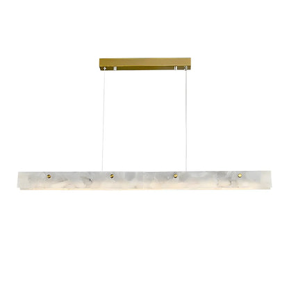 Modern Gold Metal Rectangle Kitchen Island Pendant Light