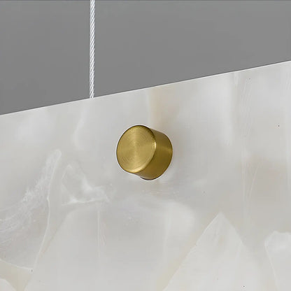 Modern Gold Metal Rectangle Kitchen Island Pendant Light