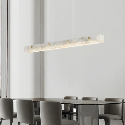 Modern Gold Metal Rectangle Kitchen Island Pendant Light
