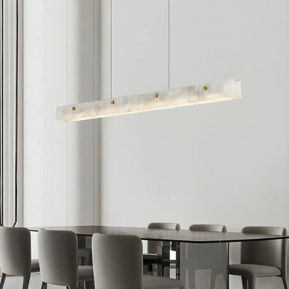Modern Gold Metal Rectangle Kitchen Island Pendant Light