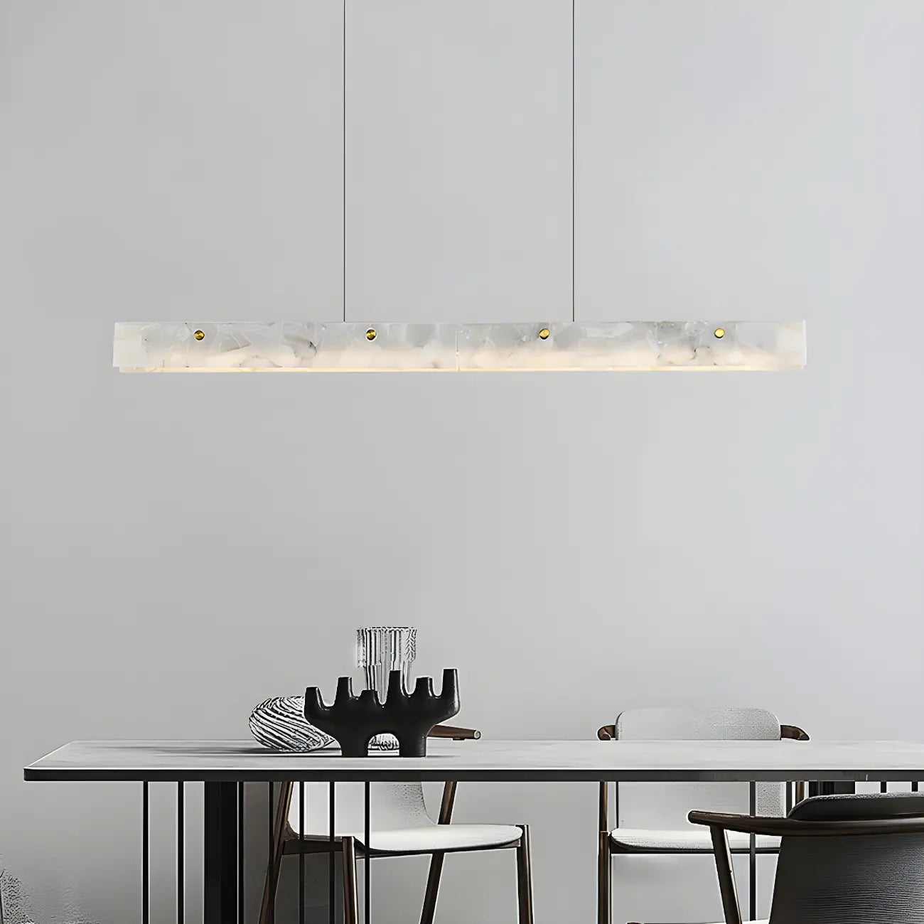 Modern Gold Metal Rectangle Kitchen Island Pendant Light