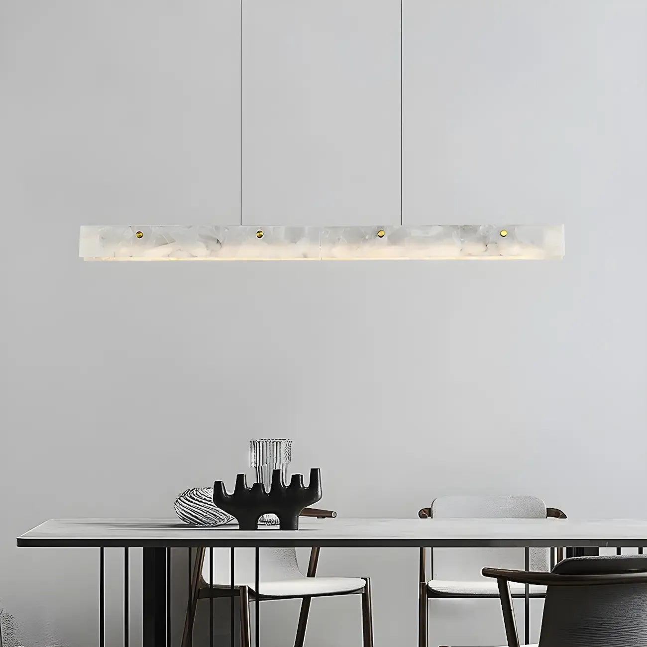 Modern Gold Metal Rectangle Kitchen Island Pendant Light