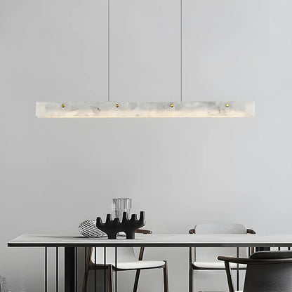 Modern Gold Metal Rectangle Kitchen Island Pendant Light
