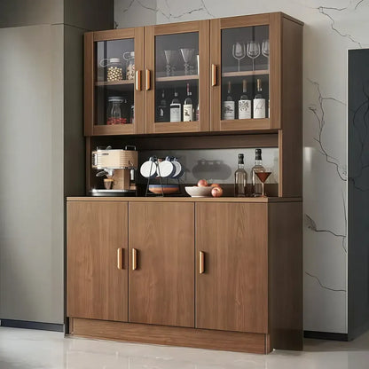 Large Wooden Acrylic Display Storage Adjustable Buffet Cabinet