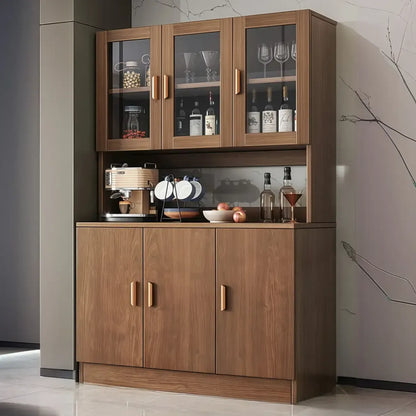 Large Wooden Acrylic Display Storage Adjustable Buffet Cabinet