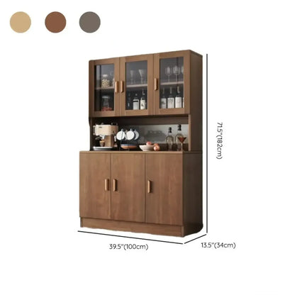 Large Wooden Acrylic Display Storage Adjustable Buffet Cabinet