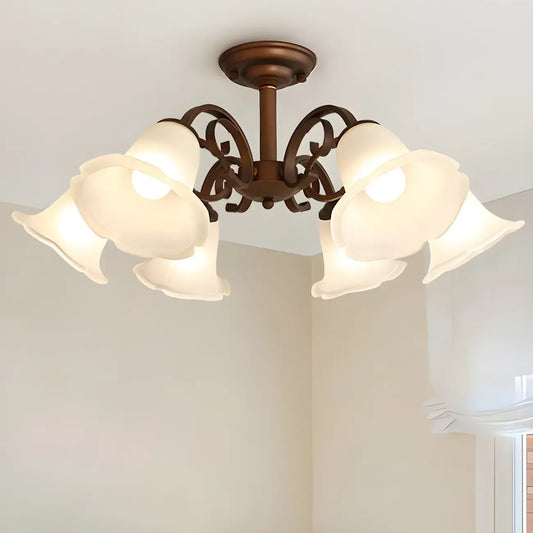 Elegant Bell Semi Flush LED Ceiling Light for Living Room