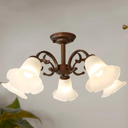 Elegant Bell Semi Flush LED Ceiling Light for Living Room
