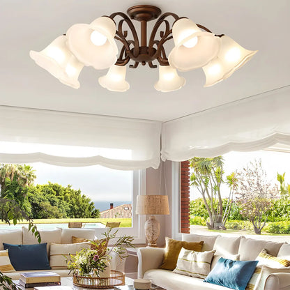 Elegant Bell Semi Flush LED Ceiling Light for Living Room