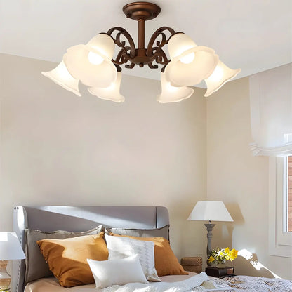 Elegant Bell Semi Flush LED Ceiling Light for Living Room