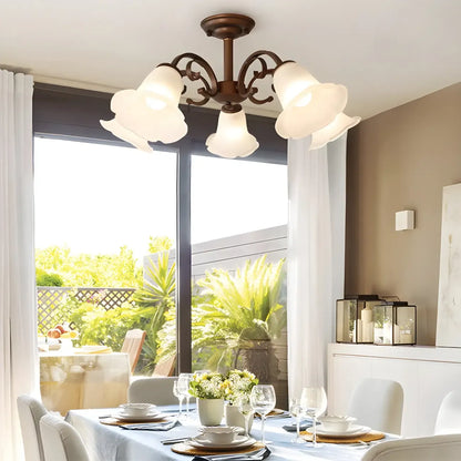 Elegant Bell Semi Flush LED Ceiling Light for Living Room