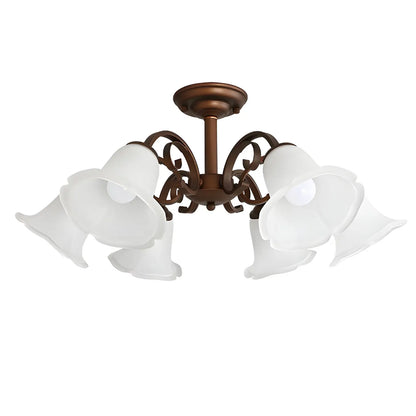 Elegant Bell Semi Flush LED Ceiling Light for Living Room