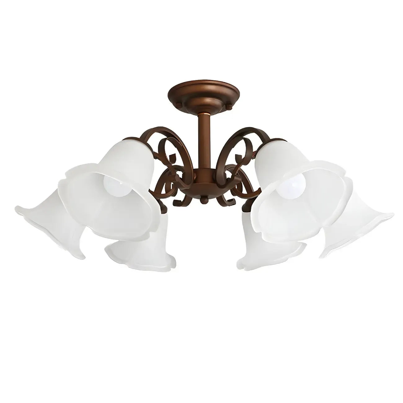 Elegant Bell Semi Flush LED Ceiling Light for Living Room