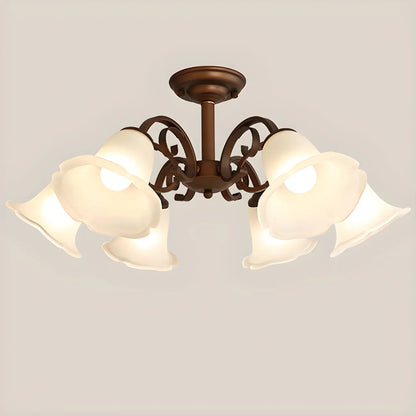 Elegant Bell Semi Flush LED Ceiling Light for Living Room