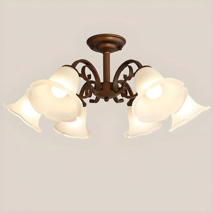 Elegant Bell Semi Flush LED Ceiling Light for Living Room
