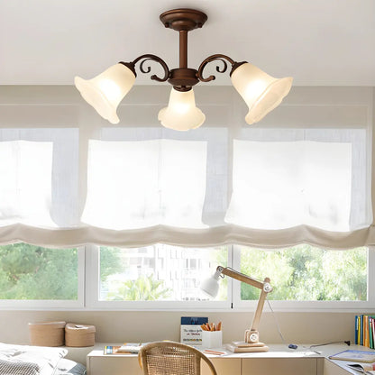Elegant Bell Semi Flush LED Ceiling Light for Living Room