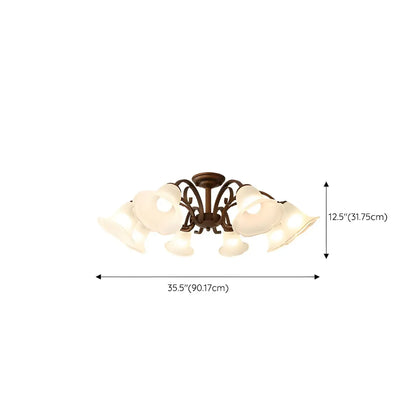 Elegant Bell Semi Flush LED Ceiling Light for Living Room