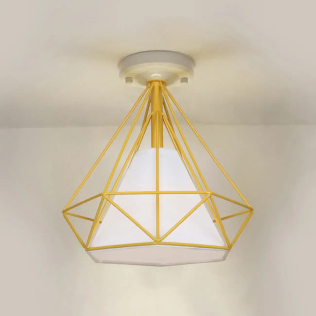 10.5 Mini Fabric Semi Flush LED Ceiling Light for Hallway