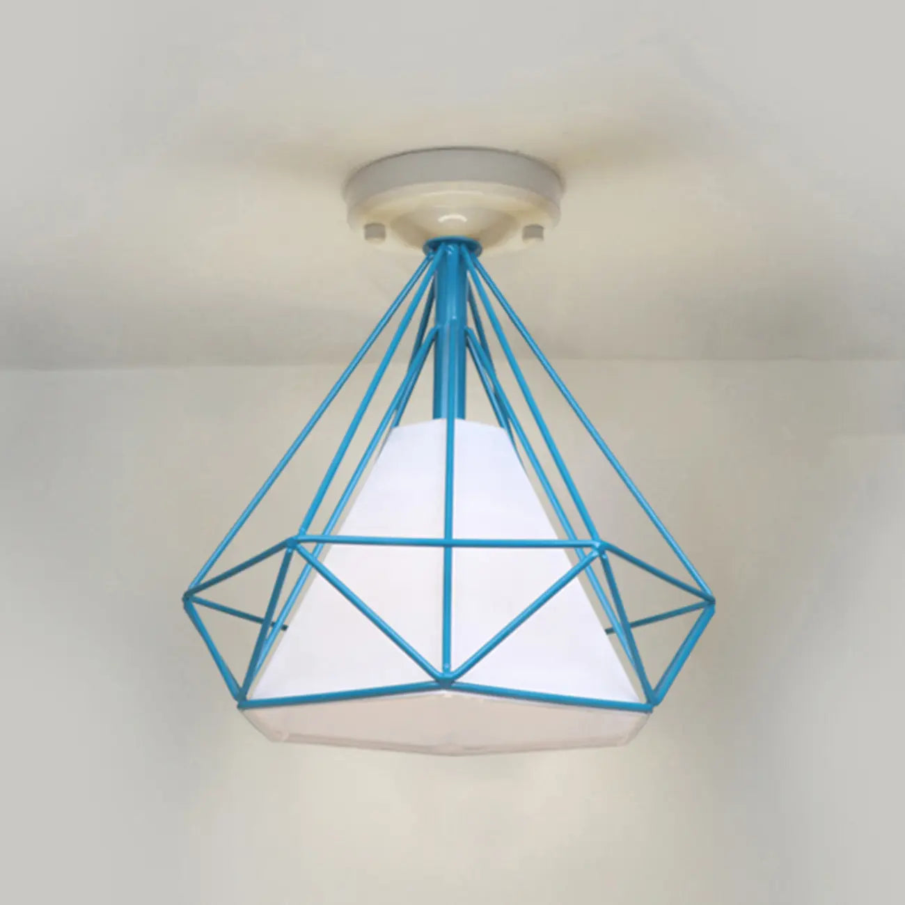 10.5 Mini Fabric Semi Flush LED Ceiling Light for Hallway