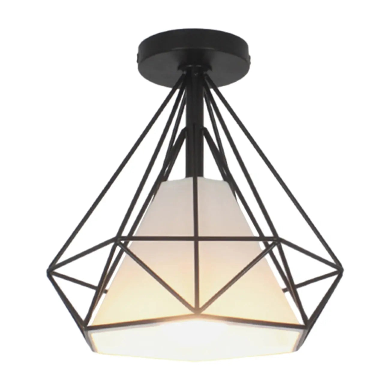 10.5 Mini Fabric Semi Flush LED Ceiling Light for Hallway