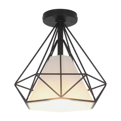 10.5 Mini Fabric Semi Flush LED Ceiling Light for Hallway