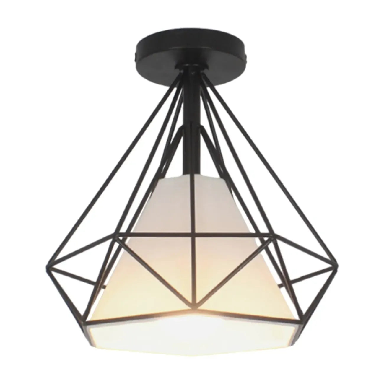 10.5 Mini Fabric Semi Flush LED Ceiling Light for Hallway