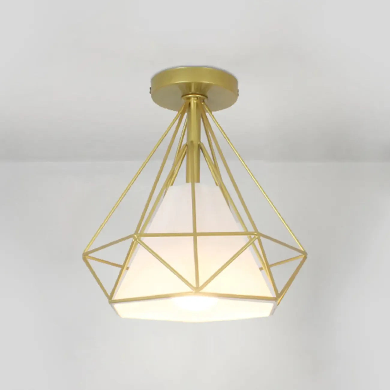 10.5 Mini Fabric Semi Flush LED Ceiling Light for Hallway