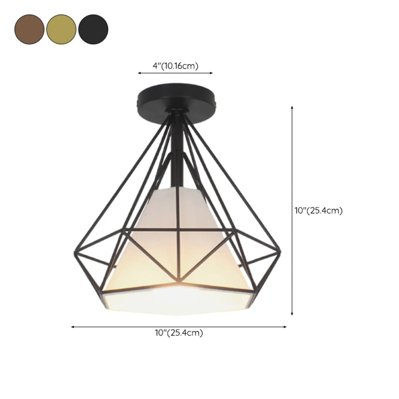 10.5 Mini Fabric Semi Flush LED Ceiling Light for Hallway