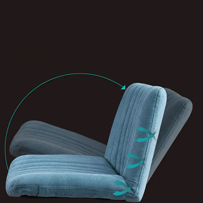 Elegant Gray Linen Upholstered Swivel Office Chair