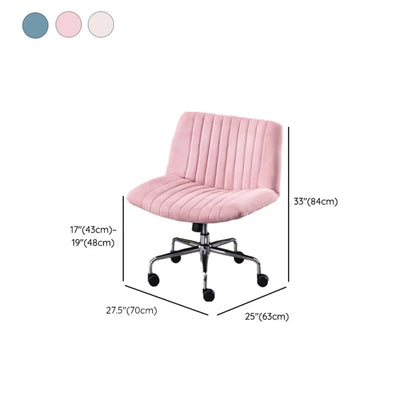 Elegant Gray Linen Upholstered Swivel Office Chair