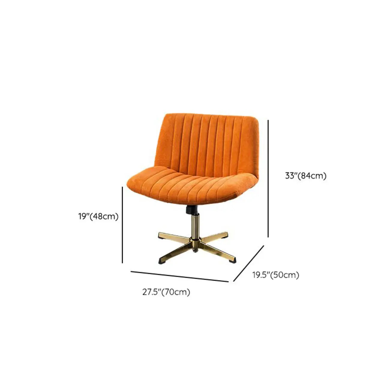 Elegant Gray Linen Upholstered Swivel Office Chair