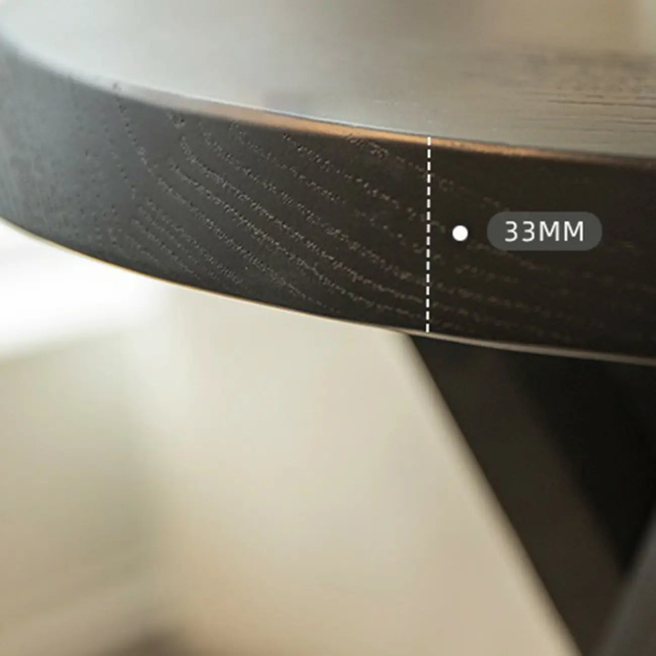 Modern Round Wood Side Table with Cross Legs