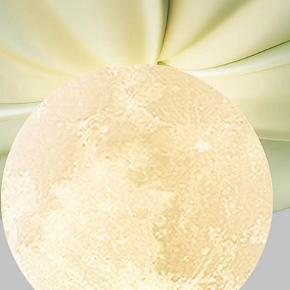 Modern Globe Resin Semi-Flush Ceiling Light for Living Room