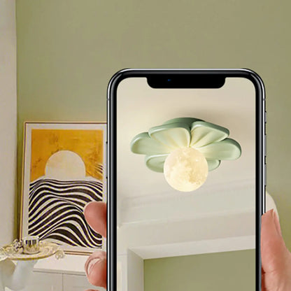 Modern Globe Resin Semi-Flush Ceiling Light for Living Room