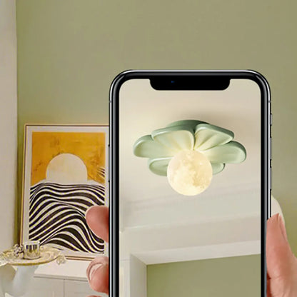 Modern Globe Resin Semi-Flush Ceiling Light for Living Room