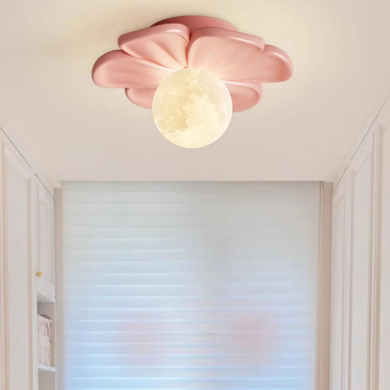 Modern Globe Resin Semi-Flush Ceiling Light for Living Room