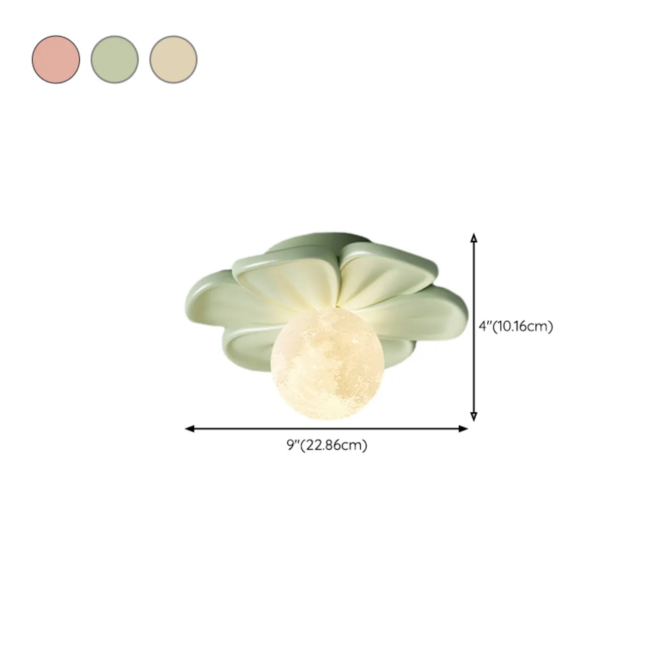 Modern Globe Resin Semi-Flush Ceiling Light for Living Room