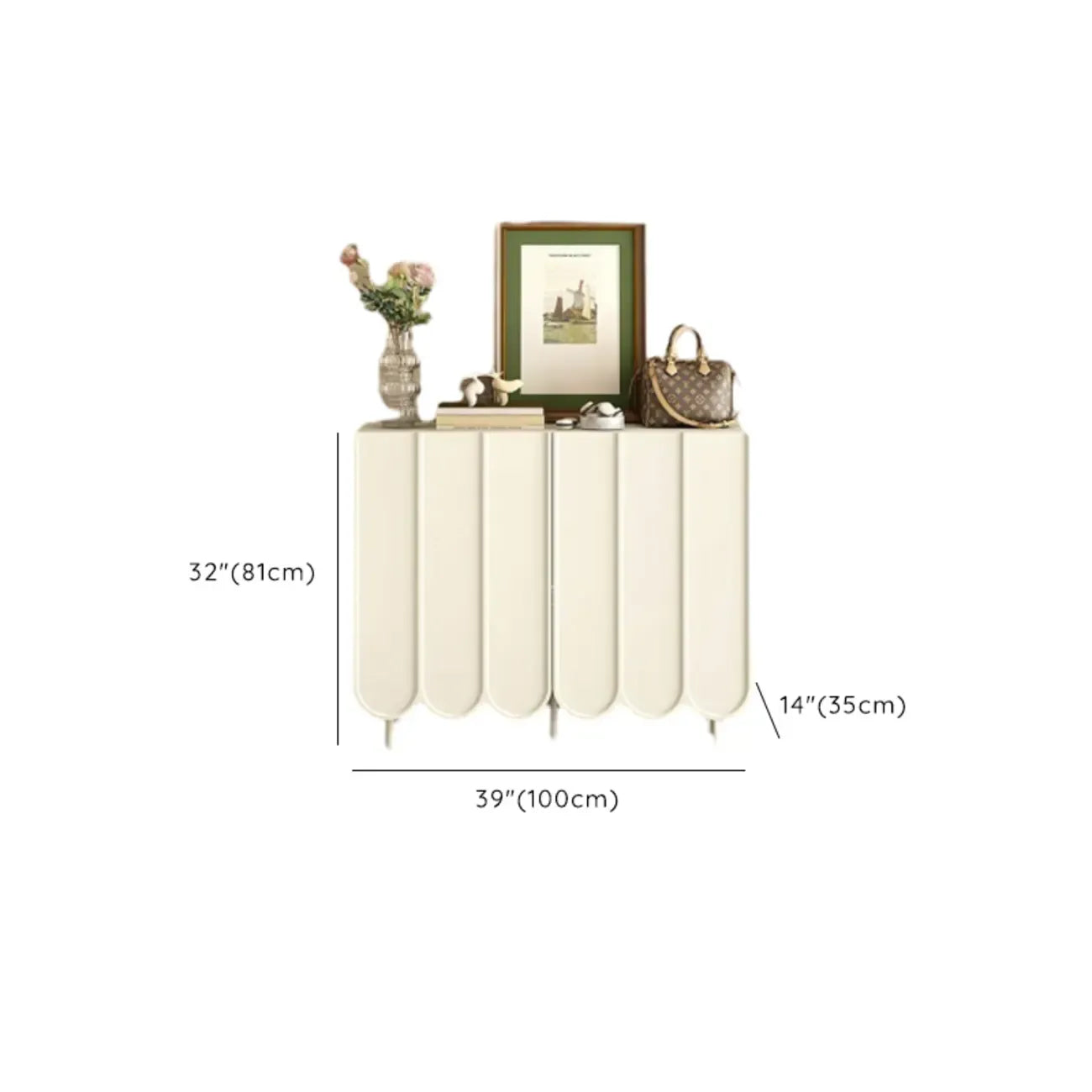 Modern Large beige Wooden Adjustable Entryway Shoe Cabinet
