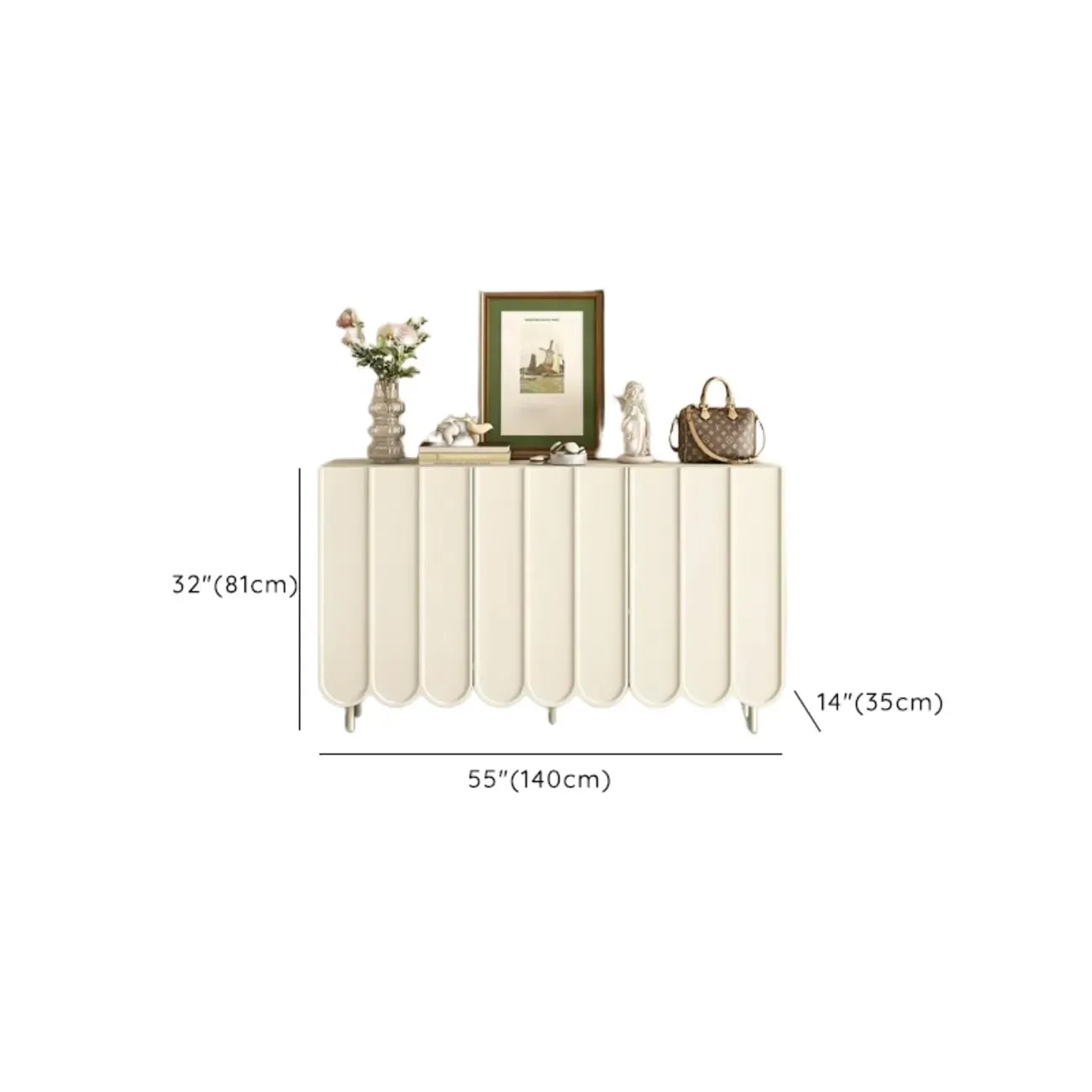 Modern Large beige Wooden Adjustable Entryway Shoe Cabinet