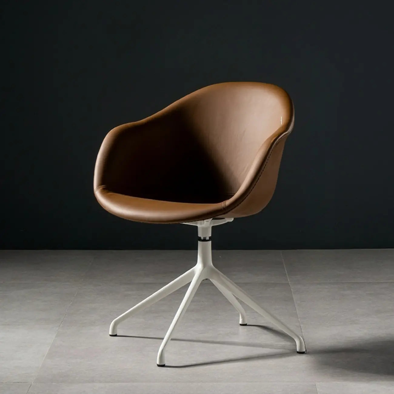 Simple Brown Adjustable Swivel Office Chair