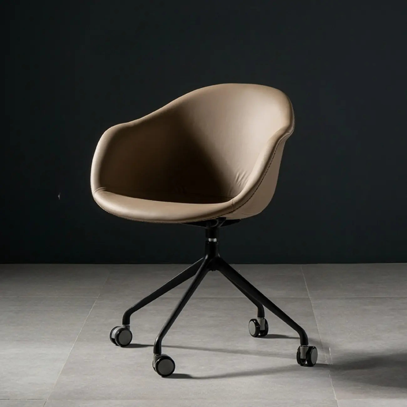 Simple Brown Adjustable Swivel Office Chair