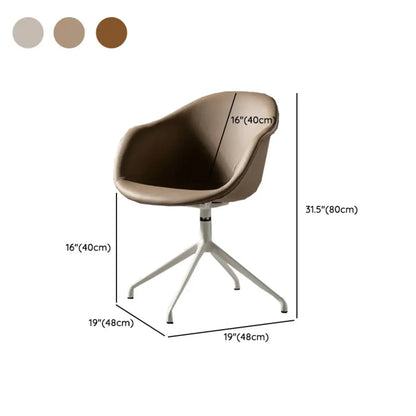 Simple Brown Adjustable Swivel Office Chair