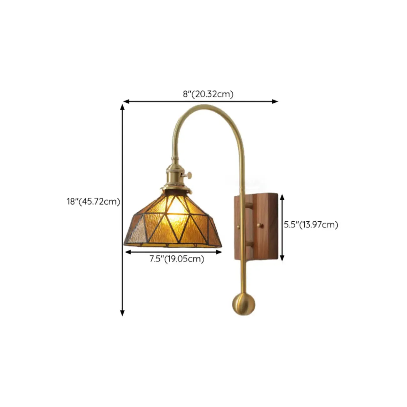 Vintage Walnut LED Wall Sconce for Residential Lighting