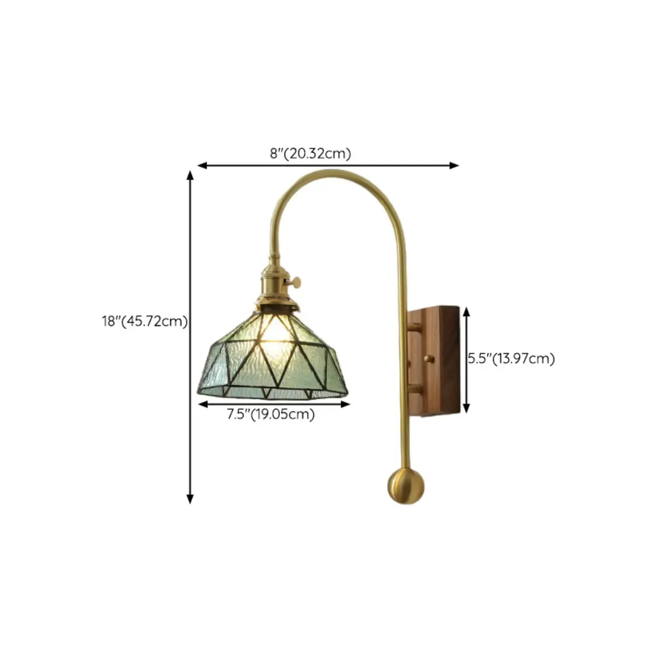 Vintage Walnut LED Wall Sconce for Residential Lighting