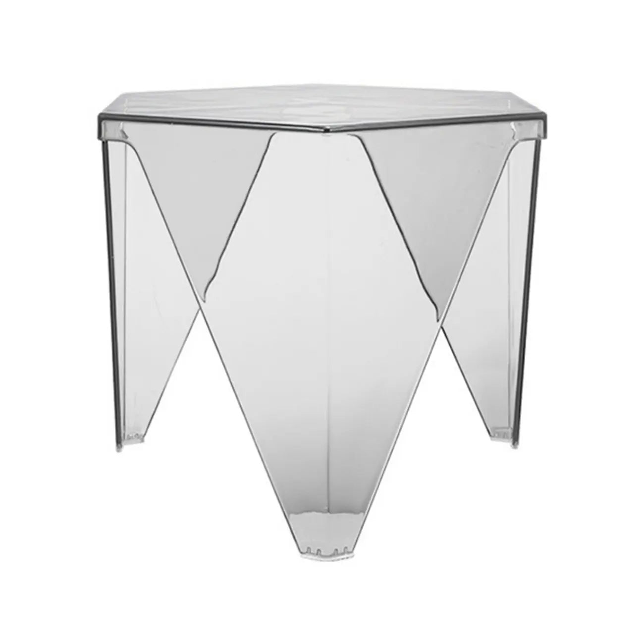 Contemporary Hexagon Acrylic End Table for Living Room